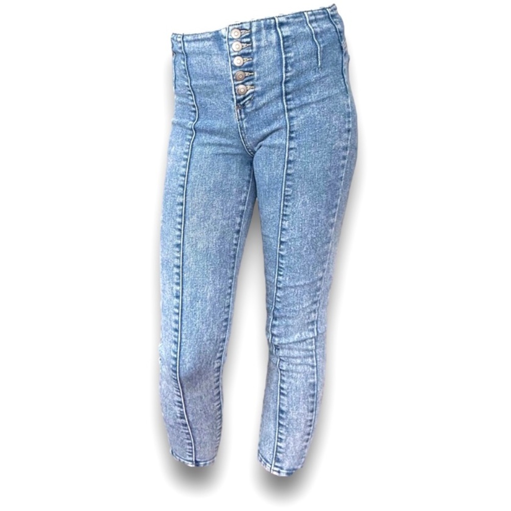 High waist ankle jean